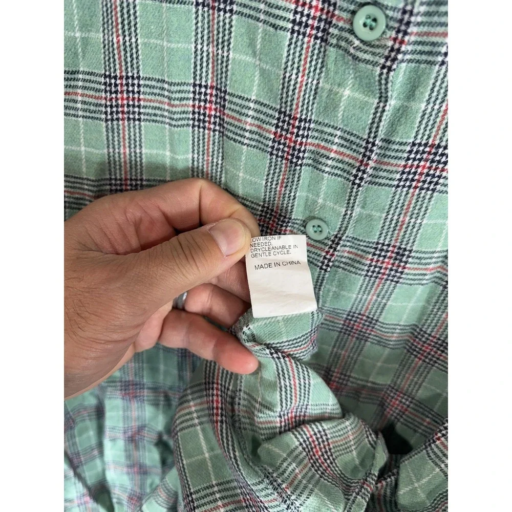 Shein Shirt Mens Medium Plaid Button Up New York Graphic Streetwear